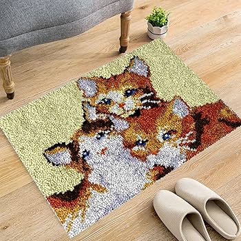 Amazon | ラッチフックキット玄関マット 刺繍キット DIY手作り